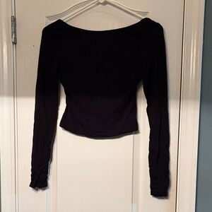 SHEIN Black Long Sleeve Blouse Backless Women’s XS Used